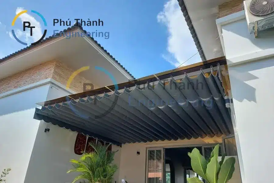 Dịch Vụ Lắp Đặt Mái Che Kéo Ra Vào Tại Bình Dương 31 Mái che sân thượng đa dạng kiểu dáng và màu sắc
