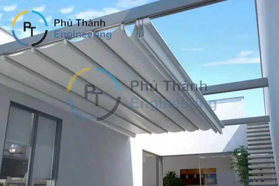Dịch Vụ Lắp Đặt Mái Che Kéo Ra Vào Tại Bình Dương 33 Mái che bạt cao cấp bảo vệ không gian ngoài trời