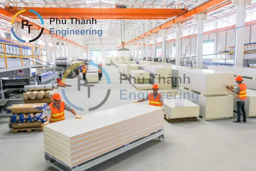 Giải Pháp Thi Công Vách Panel Bền Đẹp – Hiệu Quả Cách Âm, Cách Nhiệt 22 Giải pháp Vách Panel tối ưu cho nhà máy sản xuất