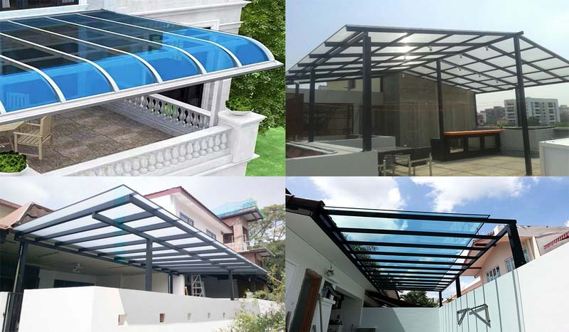 Thi công Mái che lấy sáng Bình Dương: Giải pháp hoàn hảo cho mọi công trình 1 Mái Che Sân Thượng Bằng Nhựa Polycarbonate